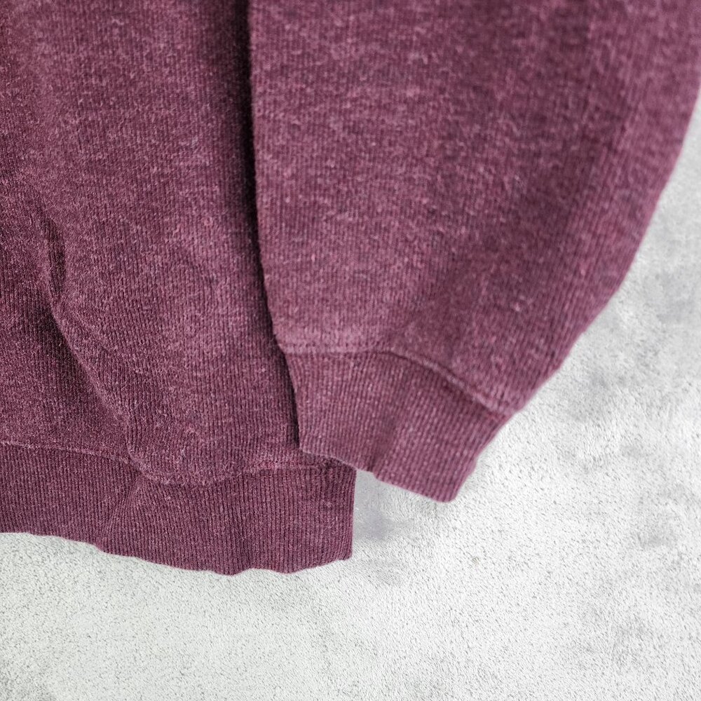 Mens Burgundy Tasso Elba Sweater 1/4 Zip 100% Cotton Long Sleeve Size XL - Picture 5 of 10
